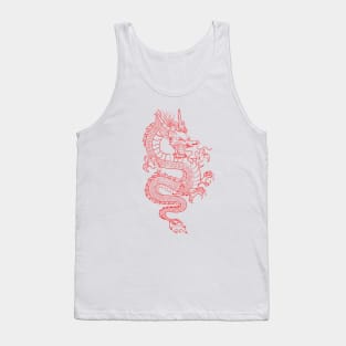 Red Asian Dragon Tank Top